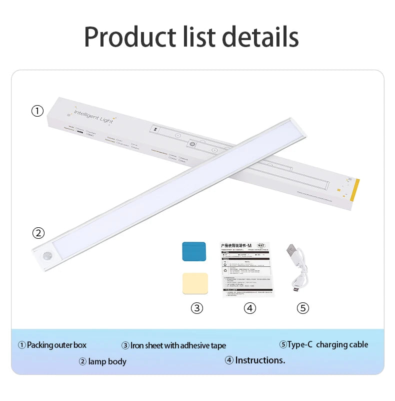 LED INTELIGENTE Sensor Wireless USB - 20/30/40/60CM