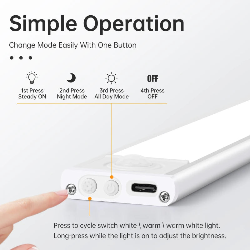 LED INTELIGENTE Sensor Wireless USB - 20/30/40/60CM