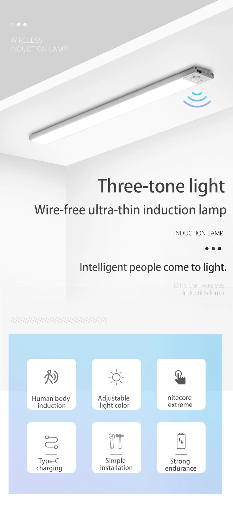 LED INTELIGENTE Sensor Wireless USB - 20/30/40/60CM