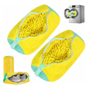 Kit 2 Sacos Lavagem Tênis Limpeza Máquina De Lavar Premium Amarelo