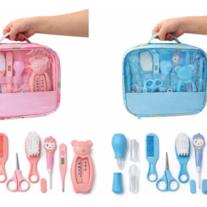 Kit Higiene Cuidados Saúde Bebê Recém Nascido 13 Peças Azul-claro